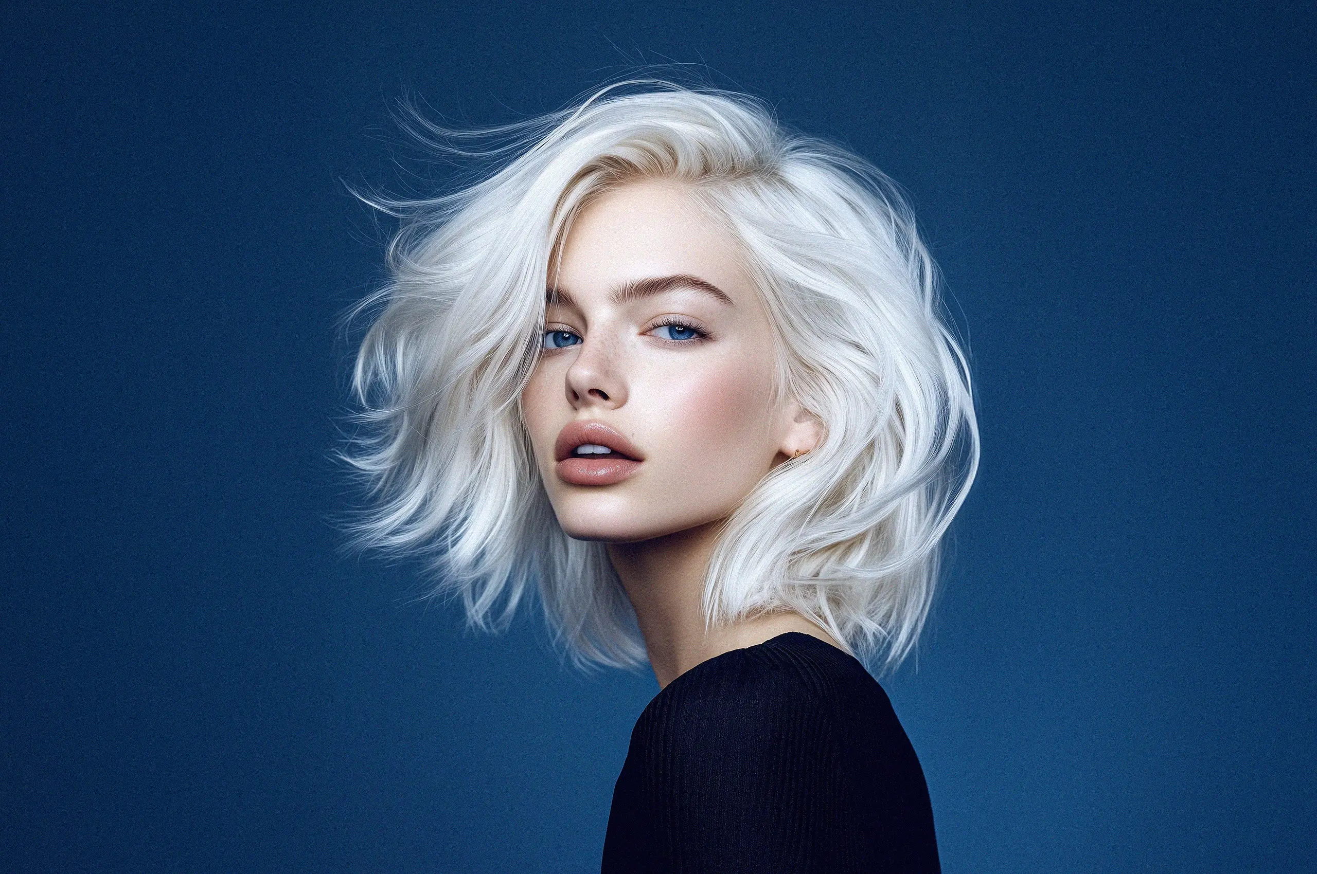 Cannes Image by notthoff La Biosthetique Friseur C Frau Blond Kurzhaar Frisur Styling Blau